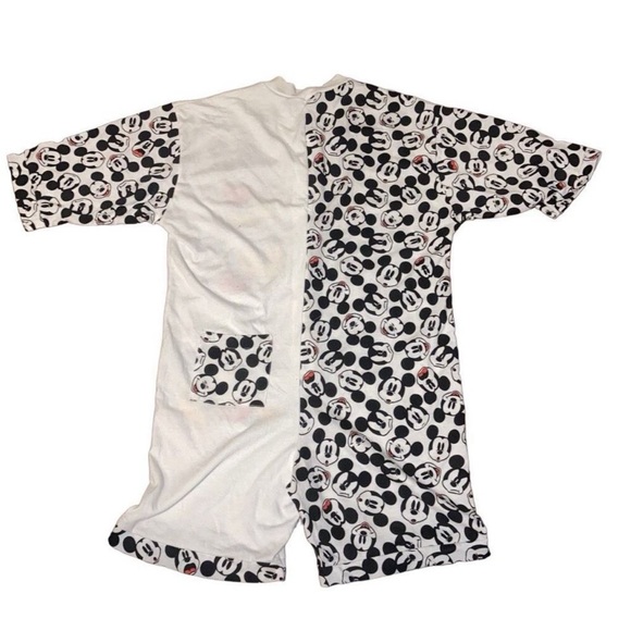 Vintage 90s Disney Romper Jumpsuit Mixed Print Pajama Loungewear Rare sz Medium - Picture 13 of 14